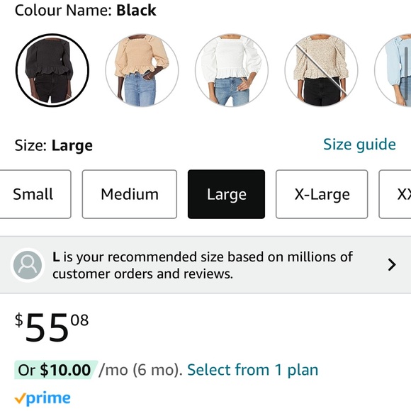 Long-Sleeved Ruffled Smocked Top - Picture 4 of 4